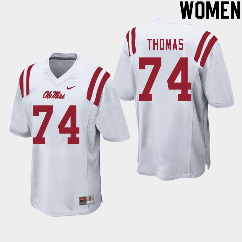 Women #74 Darius Thomas Ole Miss Rebels College Football Jerseys Sale-White